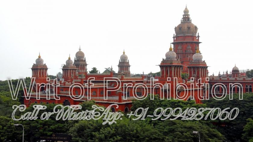 Writ of Prohibition: Find the Best Advocates for Writ of Prohibition in Chennai, Tamil Nadu India. Advocate Saravvanan Rajendran Law Chamber is one of the Top Law Firms to File Writ of Prohibition in Madras High Court and Supreme Court. Choose Senior Attorneys for Legal Assistance and Guidance in Chennai, India. Meet Top Supreme Court Lawyers today.