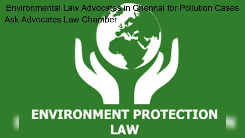 Environmental Law Advocates in Chennai for Pollution Cases