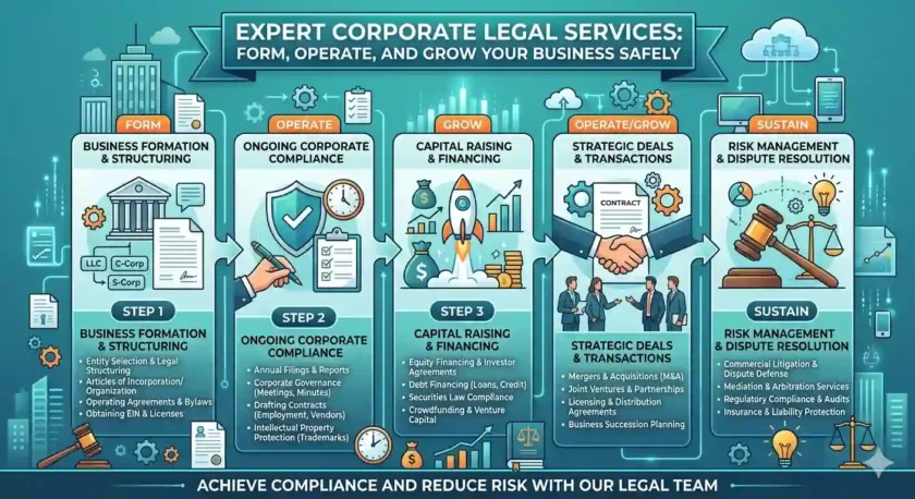 Expert Corporate Legal Services: Form, Operate, and Grow Your Business Safely