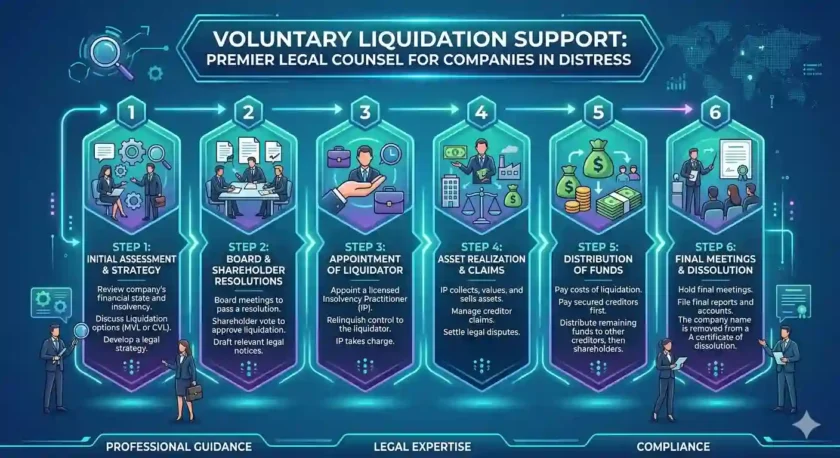 Voluntary Liquidation Support: Premier Legal Counsel for Companies in Distress