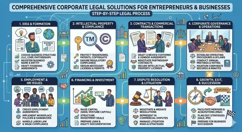 Comprehensive Corporate Legal Solutions for Entrepreneurs and Businesses