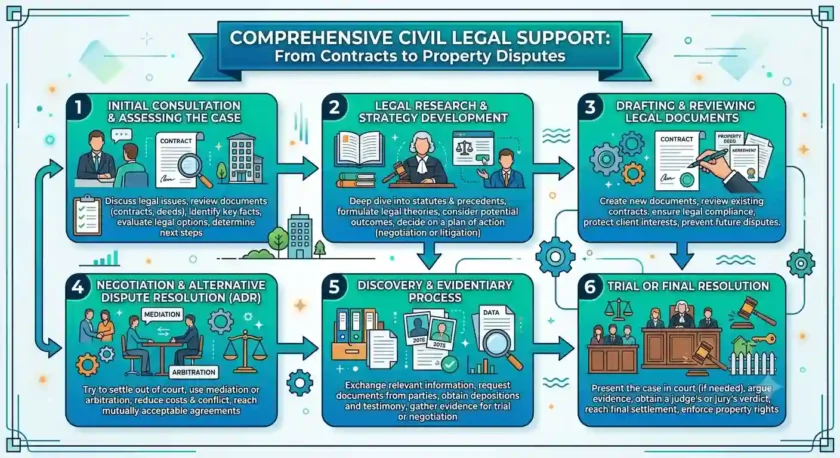 Comprehensive Civil Legal Support: From Contracts to Property Disputes