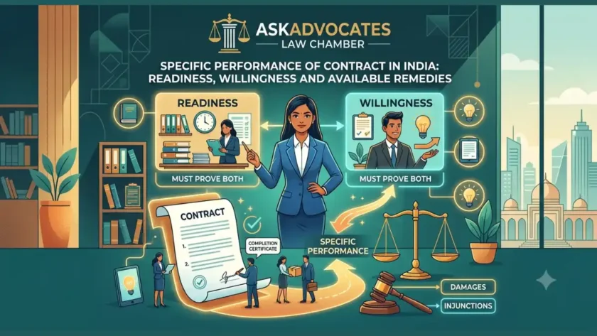 Specific Performance of Contract in India: Readiness, Willingness and Available Remedies