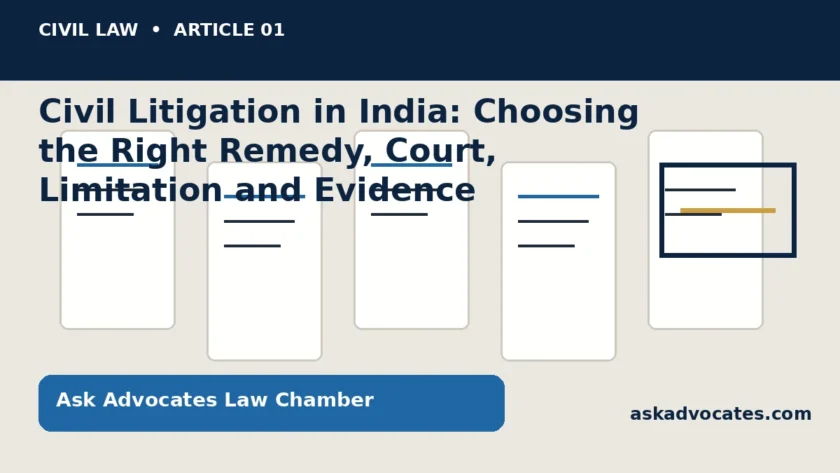 Civil Litigation in India: Choosing the Right Remedy, Court, Limitation and Evidence