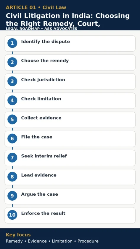 Civil Litigation in India: Choosing the Right Remedy, Court, Limitation and Evidence