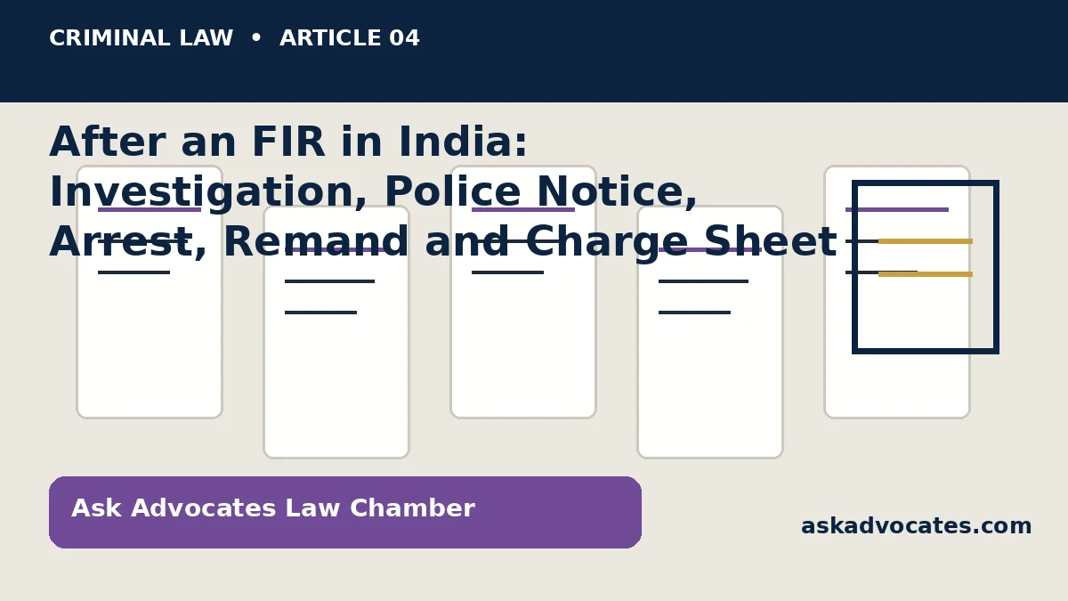 Understanding FIR Registration, Preliminary Inquiry, and Police Investigation Under BNSS