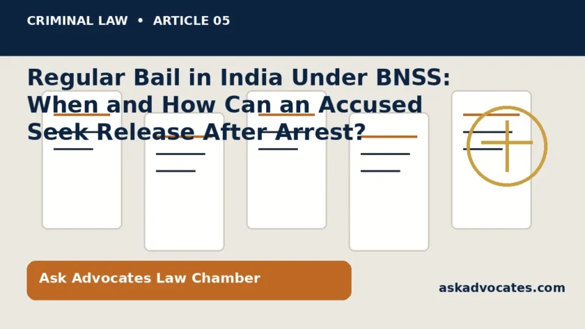 Regular Bail in India Under BNSS: When and How Can an Accused Seek Release After Arrest?