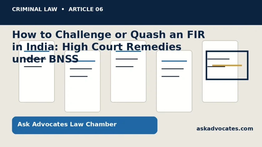 How to Challenge or Quash an FIR in India: High Court Remedies under BNSS