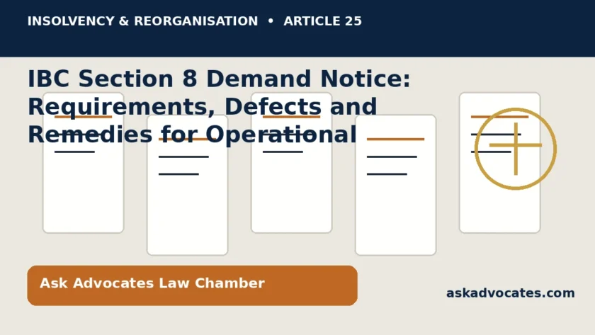 Featured illustration for the IBC Section 8 demand notice guide for operational creditors